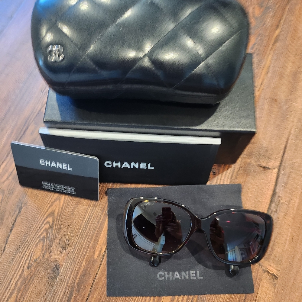 Chanel Women's interlocking CC logo,Dark Tortoise, 100% Authentic